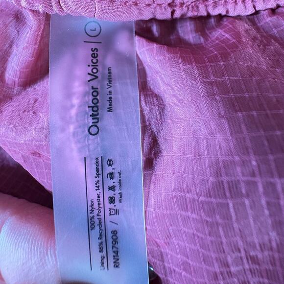 Outdoor Voices Desert Rose Windbreaker Parachute Pocket Pants Size L - Picture 5 of 9